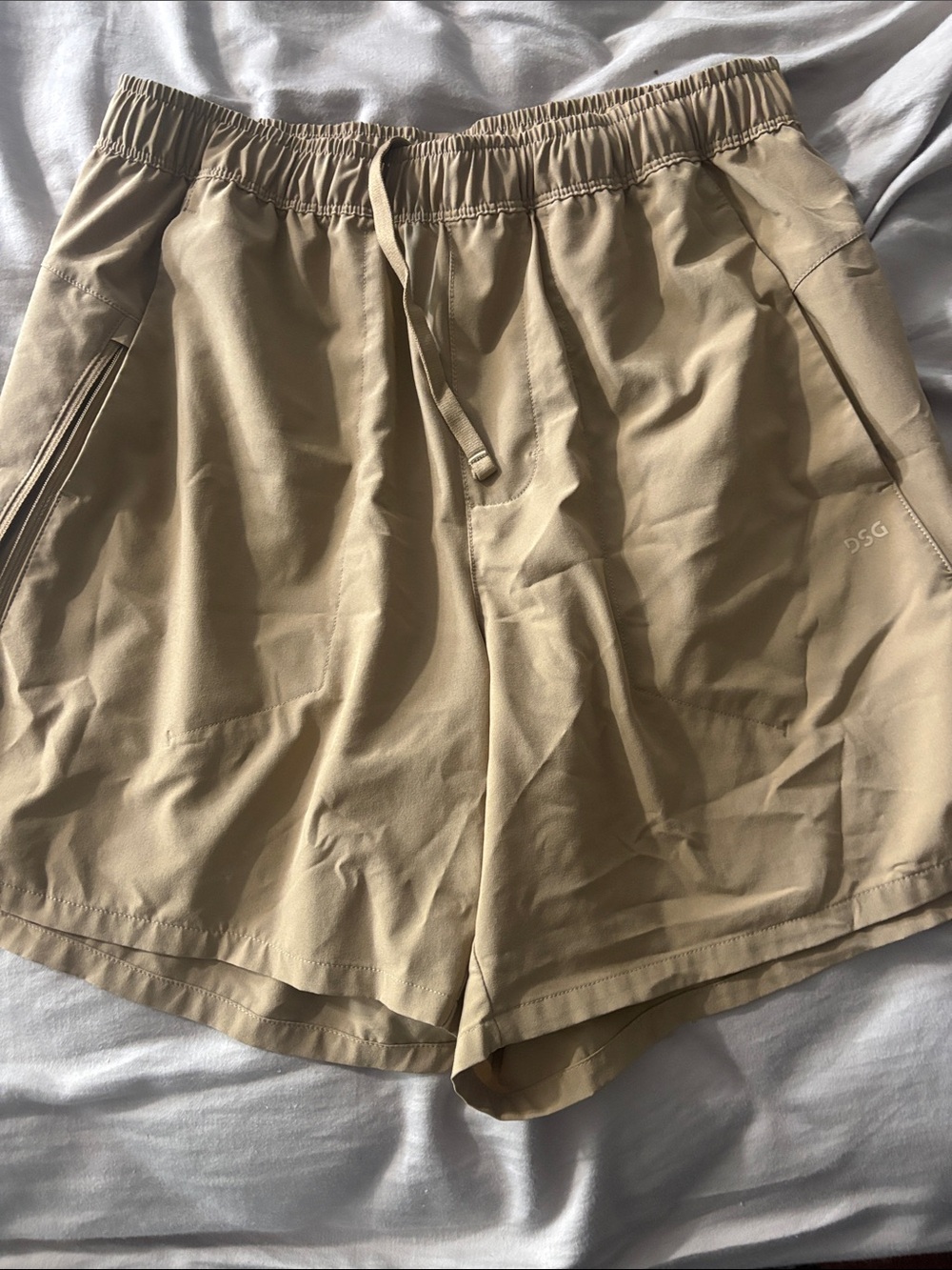 DSG Men’s Athletic Shorts Tan Drawstring